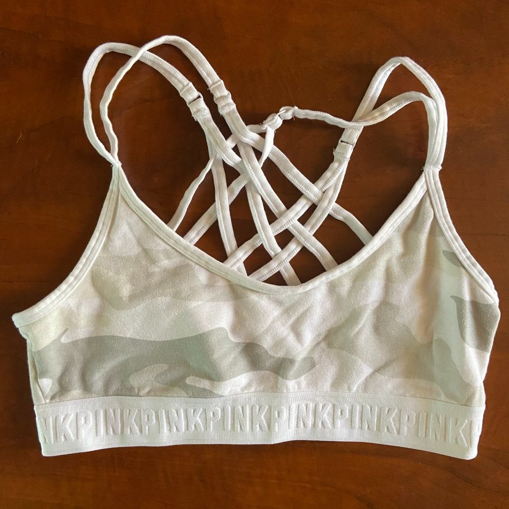 Victoria's Secret White Camo Bralette Size L